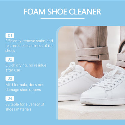 Shoe Cleaner Foam, Sneaker Quick Clean Foam, No Water Rinse Portable Cleaner for White Shoes, Sneakers, Tennis Shoes